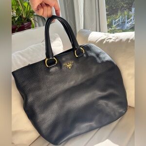 Prada Black Vitello Leather Crossbody